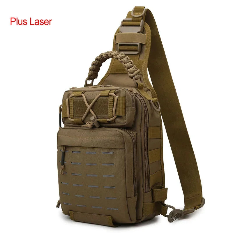 Tactical Camping Bag Backppack Chest Sling Outdoor FIshing Lure Rod Men Sports Handbags Shoulder Laser Molle Hunting Hiking Bags