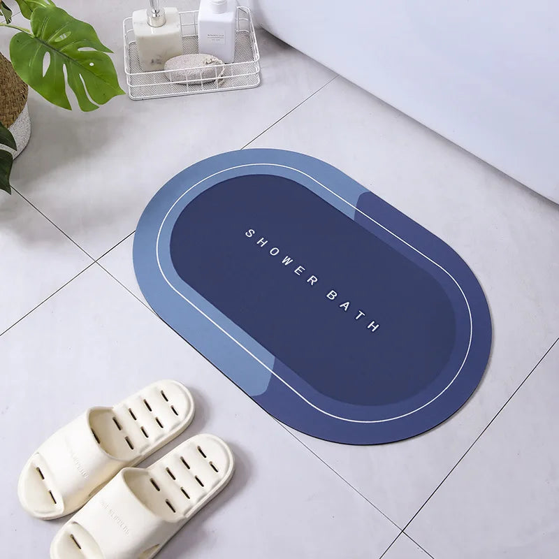 Absorbent Bathroom Bath Mat Anti-slip Shower Rug Diatom Ooze Bath Mats Kitchen Entrance Doormats Home Floormat Bathtub Carpet