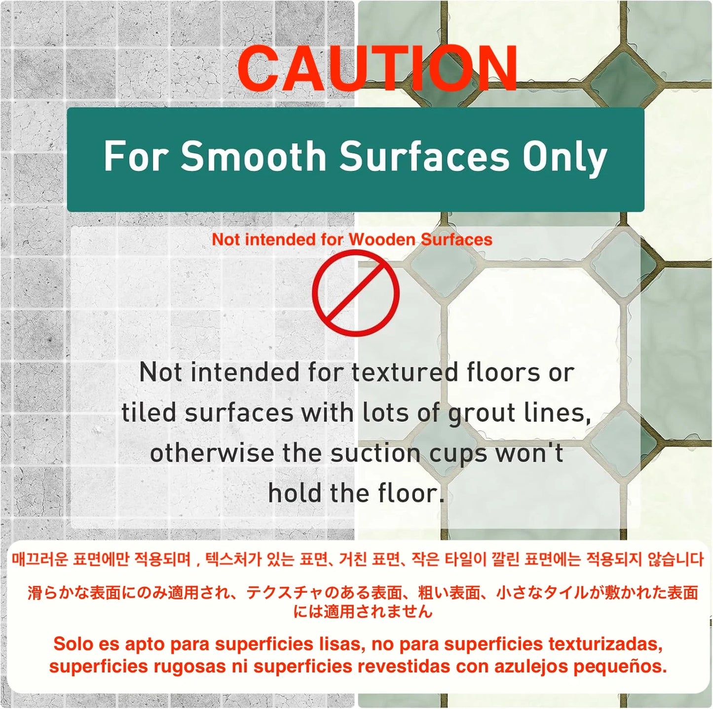 35x66cm Oval Bath Mat Non-Slip Diagonal Texture Shower Rug with Suction Cups Water Resistant Easy Clean Anti-Slip Bathroom Mat