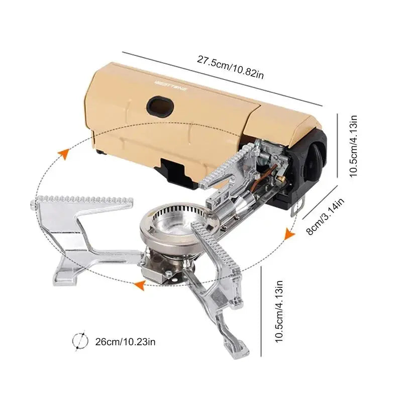 Camping Gas Stove 2670W Portable Folding Cassette Gas Burner Outdoor Picnic Travel Cooking Grill Cooker Heating System WardBoyzPROShop