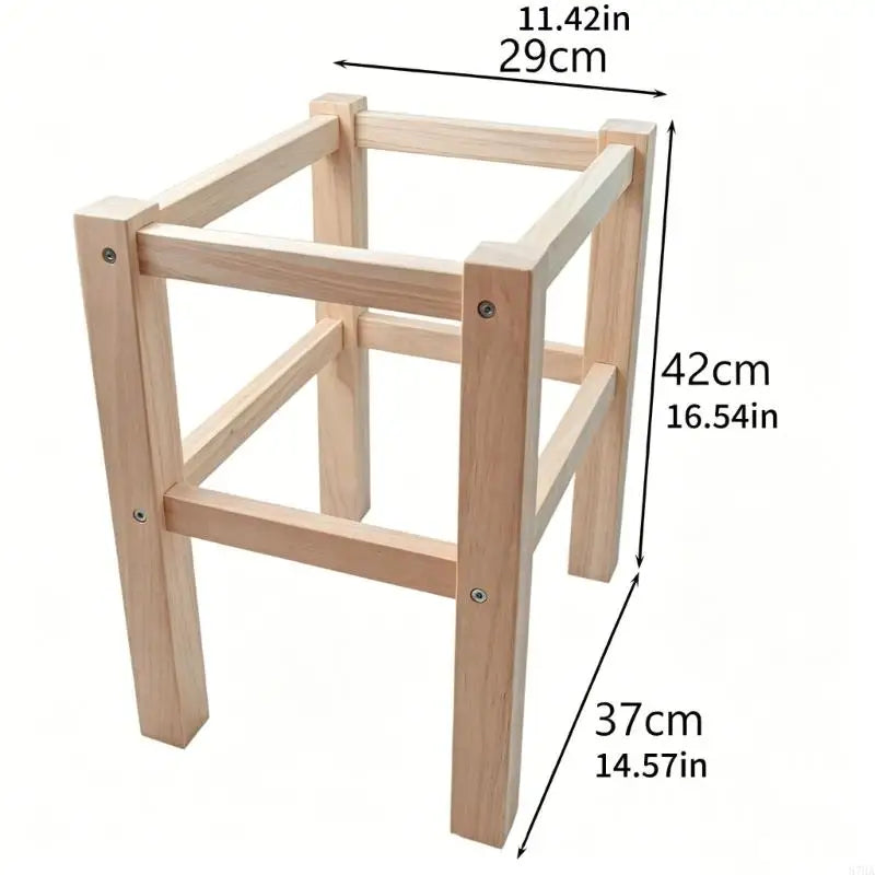 Stool Frame With Sturdy Wooden Base For Woodworking Project DIY Home Furniture And Seating Solution Footstool Frame 87HA