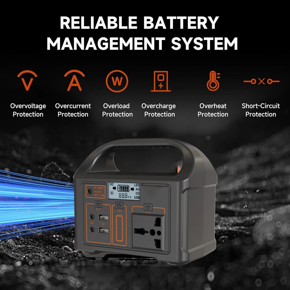24000mAh Power Station 100W LiFePO4 Solar Generator Portable Power Station UPS Emergency Energy Storage Supply for Camping RV WardBoyzPROShop
