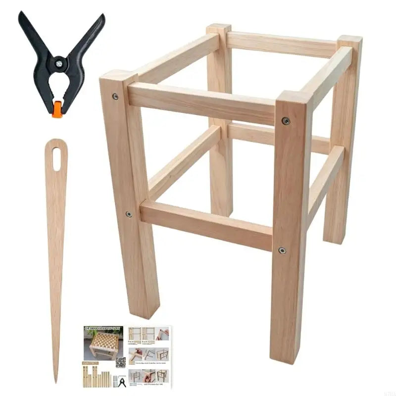 Stool Frame With Sturdy Wooden Base For Woodworking Project DIY Home Furniture And Seating Solution Footstool Frame 87HA