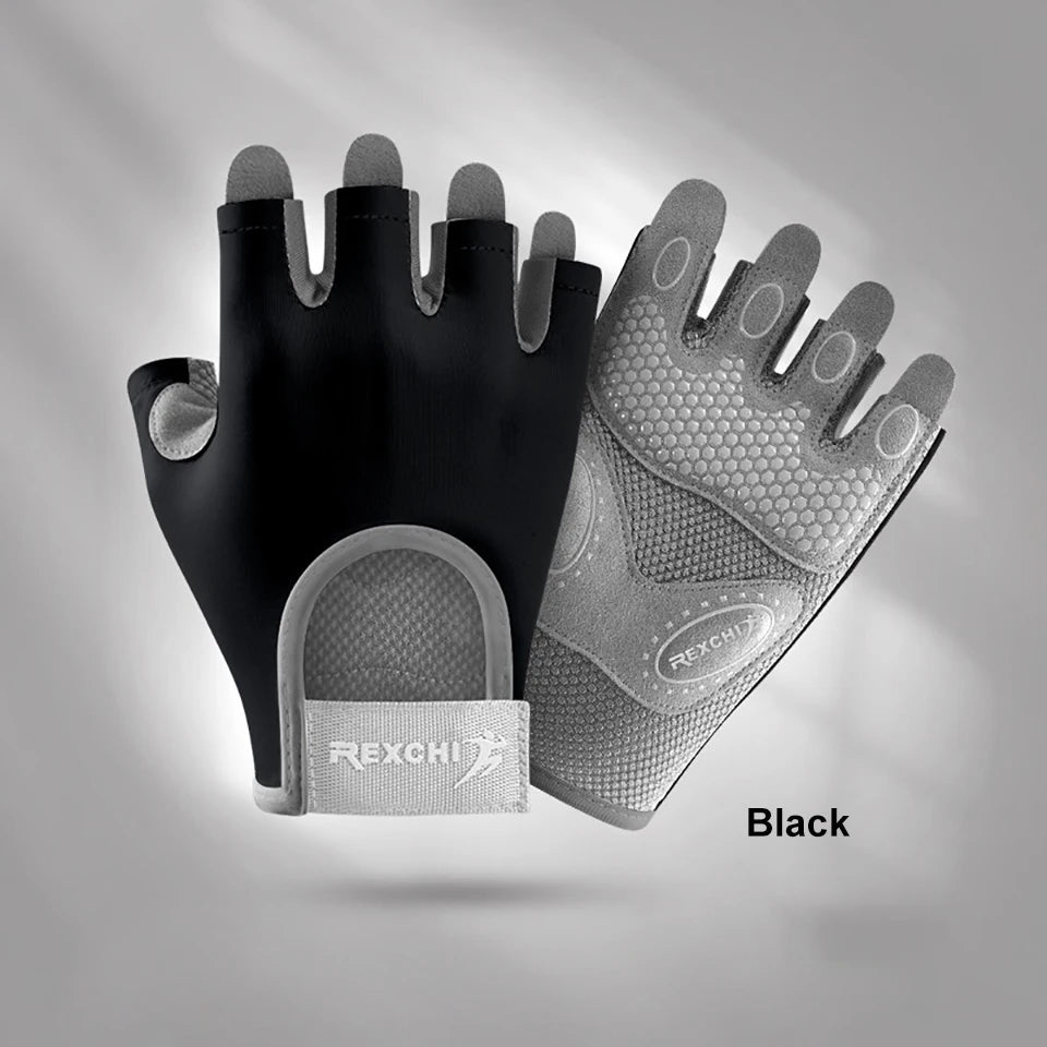 NOFOXO 1Pair Half-Finger Cycling Sports Gloves Women Breathable Anti-Slip Shock Absorbent Yoga Fitness Exercise Wear Resistant