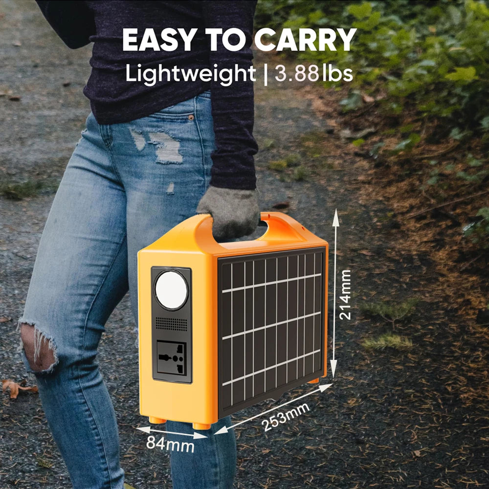 jsdsolar Portable Power Station 100W Solar Generator output AC 220V 110V LiFePO4 Power Bank UPS Power Plant For Outdoor Camping WardBoyzPROShop