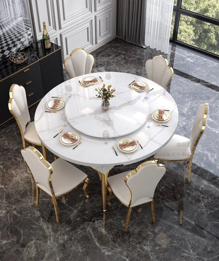 Beauty Luxury Dining Table Modern Simple Exquisite Glamour Dining Tables Trendy Classic Tavolo Pieghevole Home Furniture