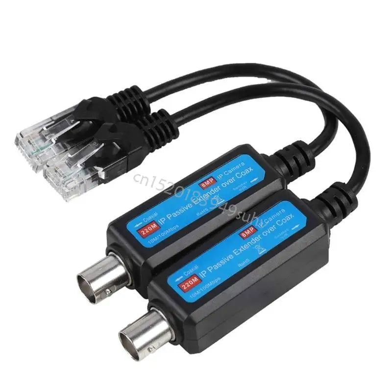 Ethernet Over Coax Adapter Passive IP Networking Coaxial Transmitter Receiver Q81E