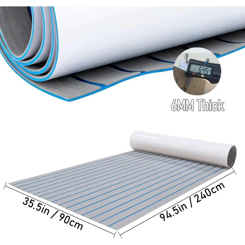 Boat Decking EVA Foam Flooring Sheet Faux Teak Marine Mat Boat Yacht Carpet Kayak RV Swimming Pool Non-Slip Flooring Mat WardBoyzPROShop