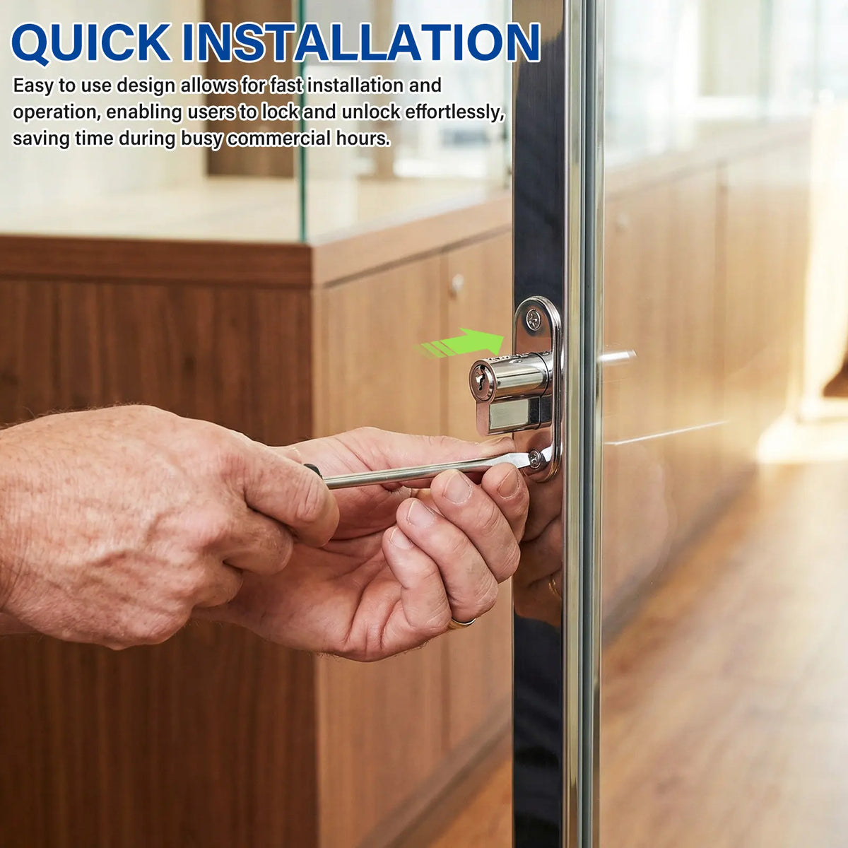 Refrigerator Lock 35Mm Cylinder with 2 Keys Freezer Door Lock for Glass Cabinets Fridge Freezer Antitheft Security Cold