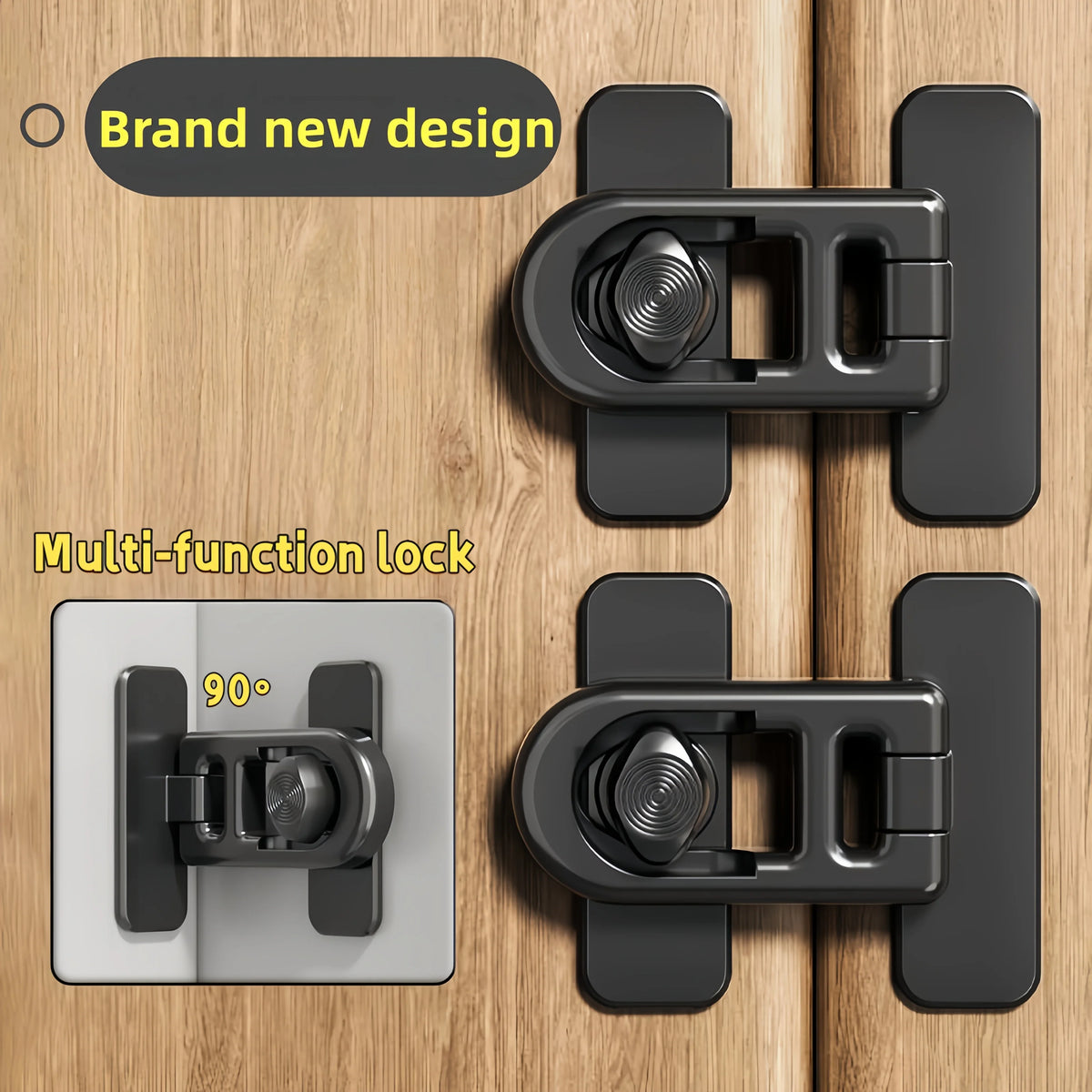 Home refrigerator cabinet lock freezer lock, can be used at 90 ° and 180 °, suitable for refrigerators cabinet locks and drawers