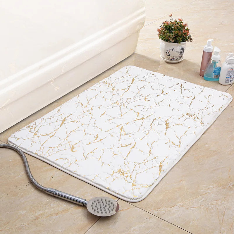 Bath Mat Modern Living Room Area Small Rug Washable Bedroom Doormat Bathroom Rectangle Non Slip Toilet Floor Faux Mat