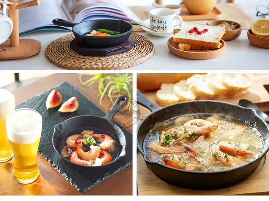 14/16/20cm Cast Iron Frying Pan,Non-stick Skillet Kitchen Fry Pot,Breakfast Pan Omelette  pancake pan,Induction Cooking Cookware WardBoyzPROShop