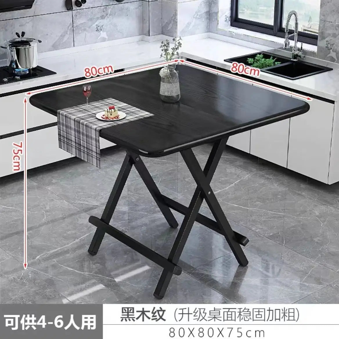 Installation-free folding table rental room dining table simple stall table dormitory study table portable table stall square