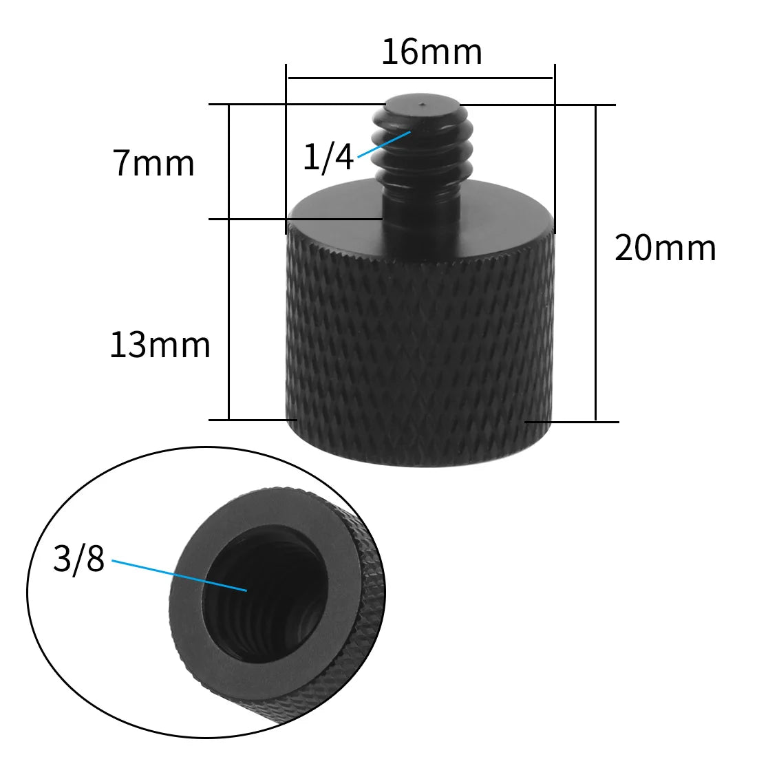 Conversion Screw 1/4 to 1/4 3/8" M4 M5 M6 M8 M10 Screw Projector Adapter DSLR Camera Tripod Ballhead Photography Fixing Mount