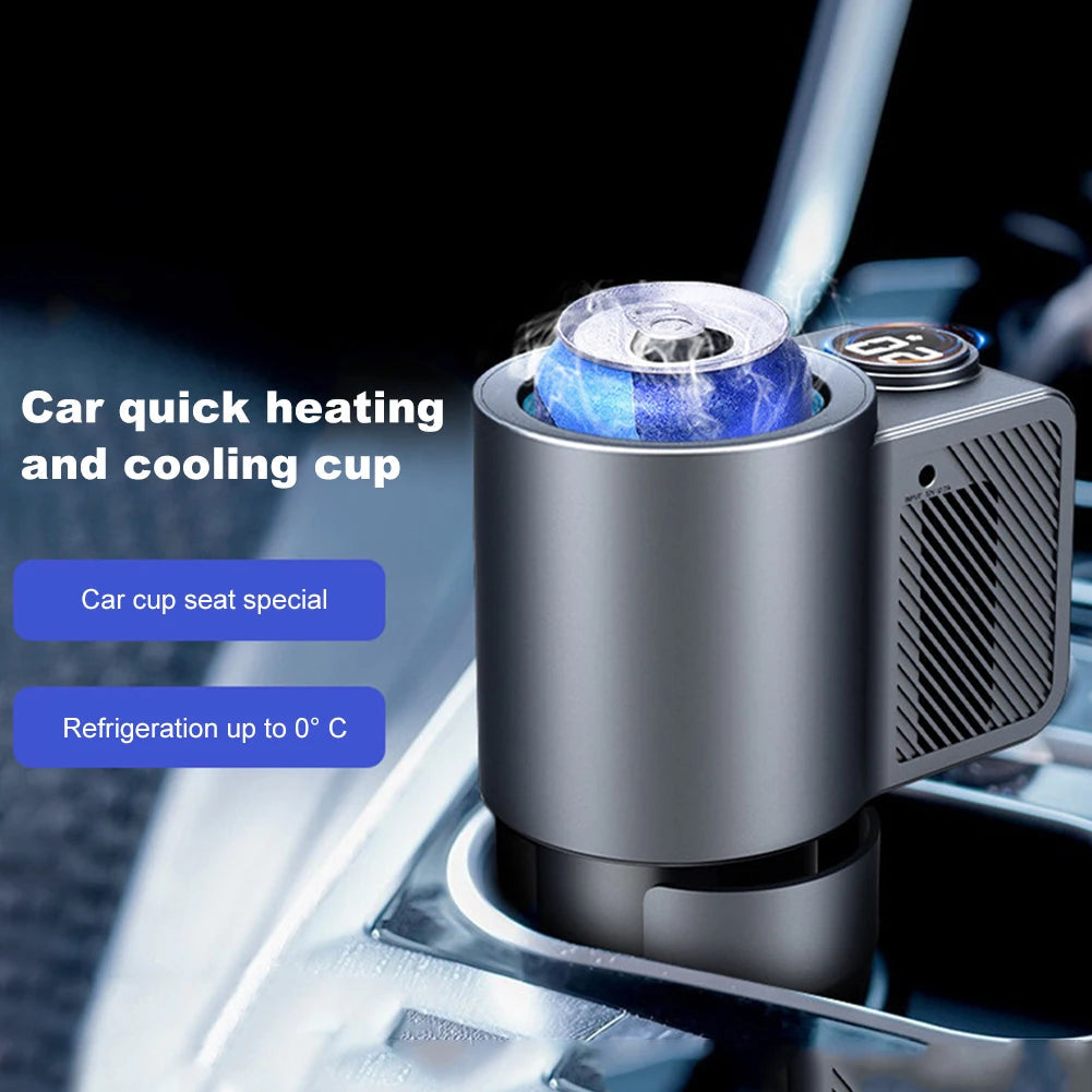 Smart 2 In 1 12V Car Cup Cooler Warmer with Temperature Display Mini Auto Refrigerator Drinks Cooling Heating Mug for Outdoor Tr WardBoyzPROShop