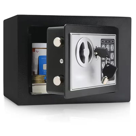 Dual Access Digital Key Safe Box, Anti-pry Steel Hidden Mount Security Cabinet, Password Lock Valuables Storage Safe for Home