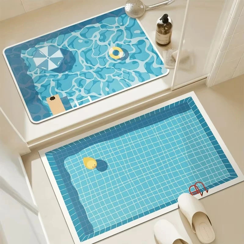 Heavy-Duty Non-Slip Bath Rug - Wear-Resistant & Absorbent Floor Mat for Bathroom, Bedroom & Door
