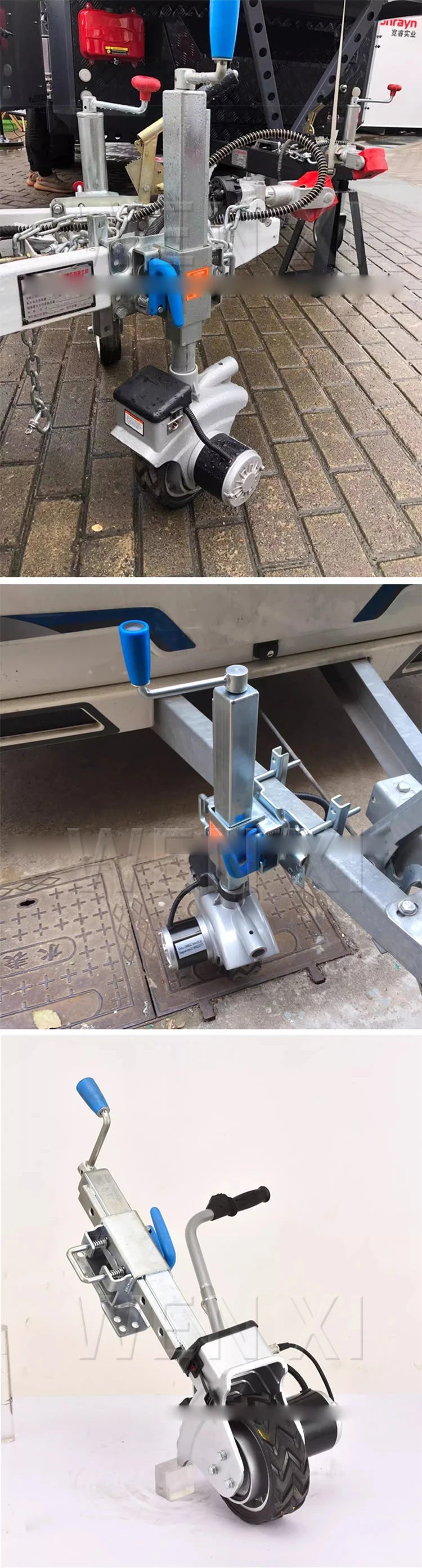 Electric Car Mover Trailer Jockey Wheel 12V Mover Electric Horse Float Automatic Brake Foldable