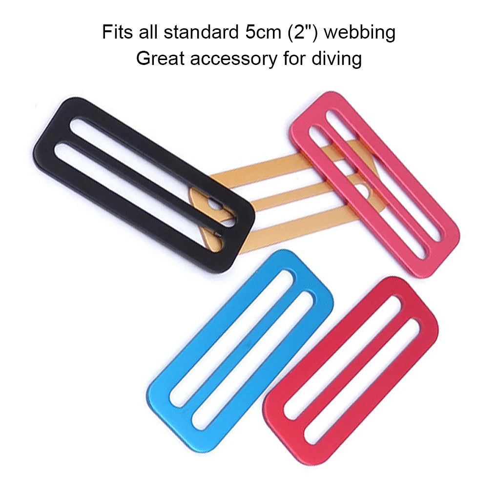 Weight Belt Slide Keeper Gear Jacket Buckle Dive Accessories Aluminum Scuba Diving Webbing Harness Retainer Tool