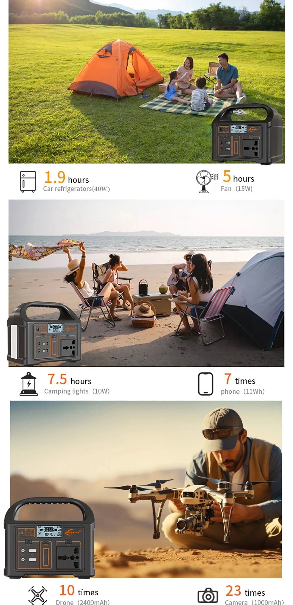 Gaiaray 100W Portable Power Station 24000mAh LiFePO4 Charging Energy Station Solar Generator AC110V 220V Power Bank for Camping WardBoyzPROShop