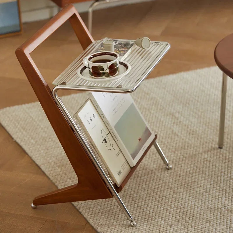 Solid Wood Side Table, Small Coffee Table, Bedside Sofa, Mini Creative Small Bedroom