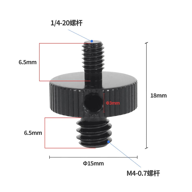 Conversion Screw 1/4 to 1/4 3/8" M4 M5 M6 M8 M10 Screw Projector Adapter DSLR Camera Tripod Ballhead Photography Fixing Mount