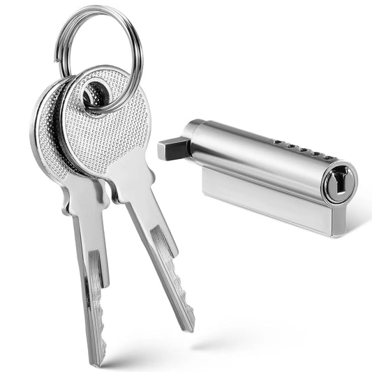 Refrigerator Lock 35Mm Cylinder with 2 Keys Freezer Door Lock for Glass Cabinets Fridge Freezer Antitheft Security Cold