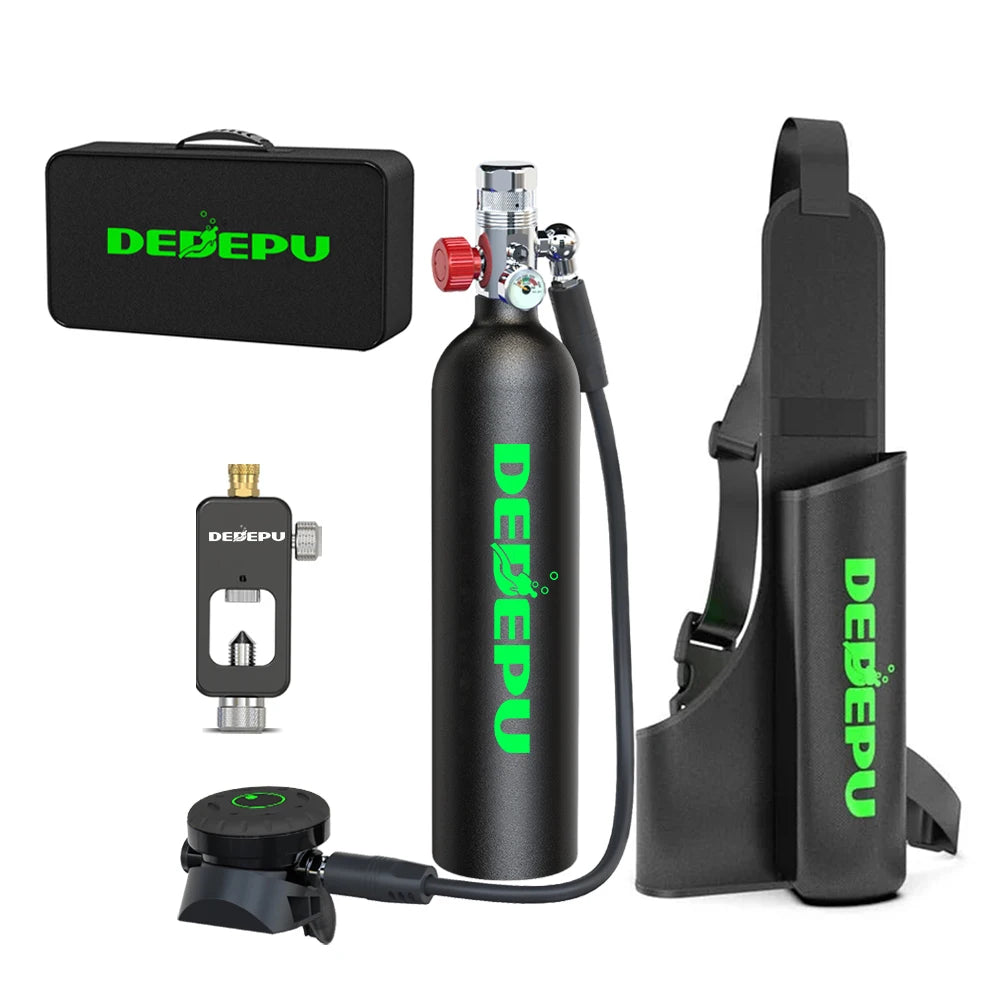 DEDEPU 1L Scuba Diving Tank Professional Diving Equipment Underwater Breathing Scuba Tank Oxygen Cylinder 15-25 Minutes
