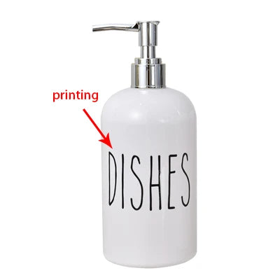 Kitchen Soap Dispenser White Dish Soap Dispenser and Hand Soap Bathroom Refillable Shampoo Shower Gel Bottle Mesa Adornment Bott