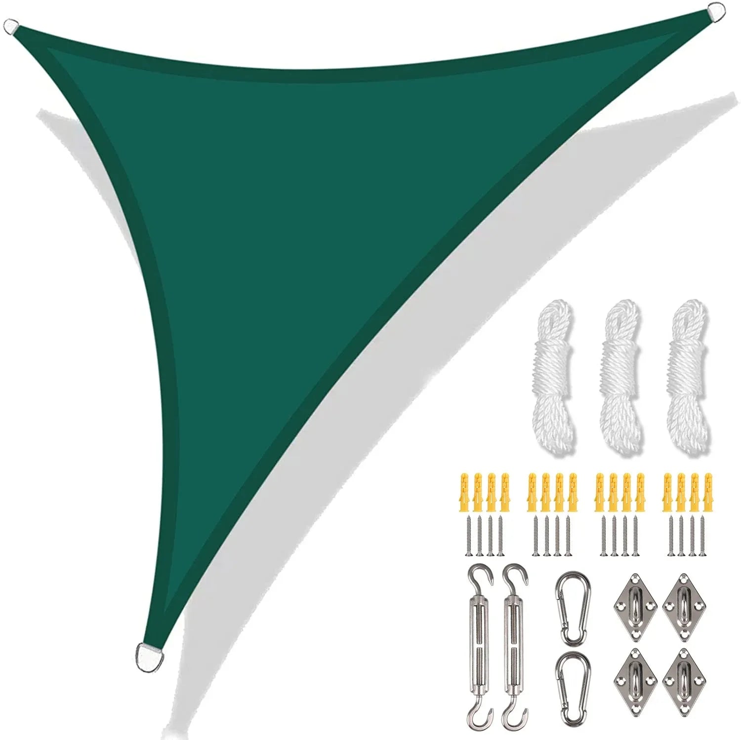 5/3.6/3/2M Triangle Shade Sail Waterproof Sunshade Sail Canopy 98%UV Block Awning with Free Rope for Garden Patio Pergola Gazebo WardBoyzPROShop