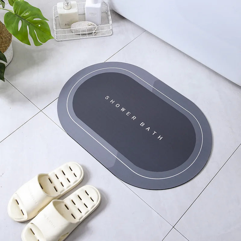 Absorbent Bathroom Bath Mat Anti-slip Shower Rug Diatom Ooze Bath Mats Kitchen Entrance Doormats Home Floormat Bathtub Carpet
