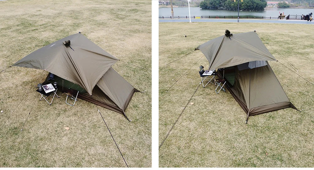 Airy Mesh Tent 1 Person Ultralight Tent Quick Setup Backpacking Shelter Breathable Mosquito Proof for Camping and Trekking WardBoyzPROShop
