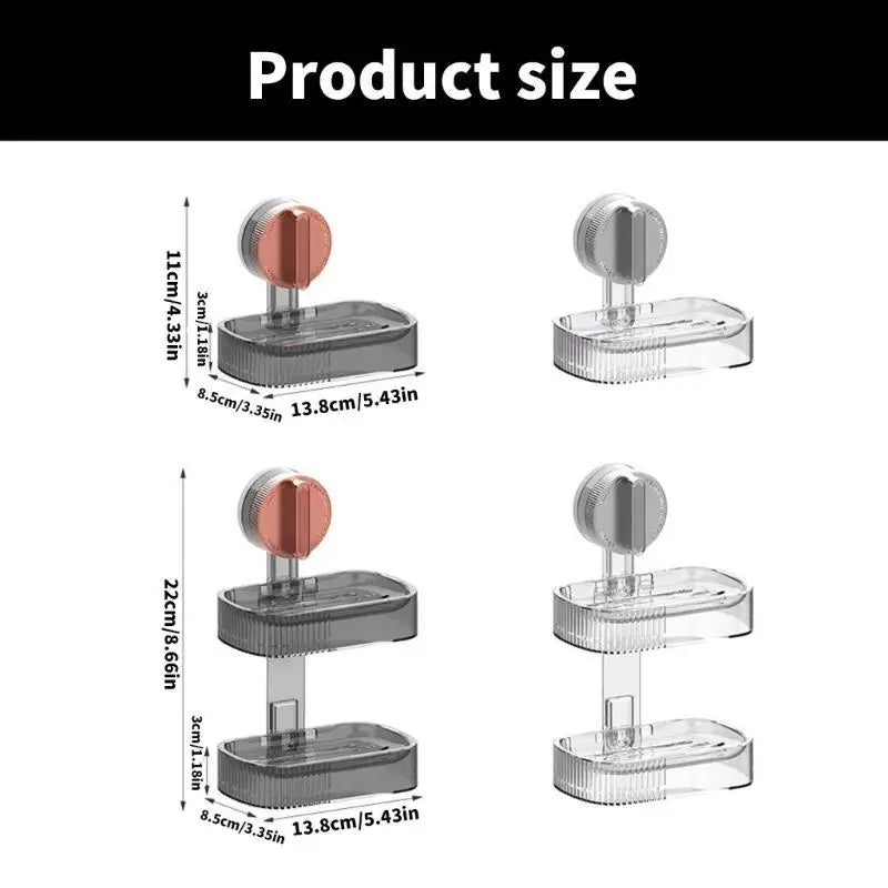 E8BD NonDrill Soap Trays Suction Soap Dish for Easy Installation in Bathrooms