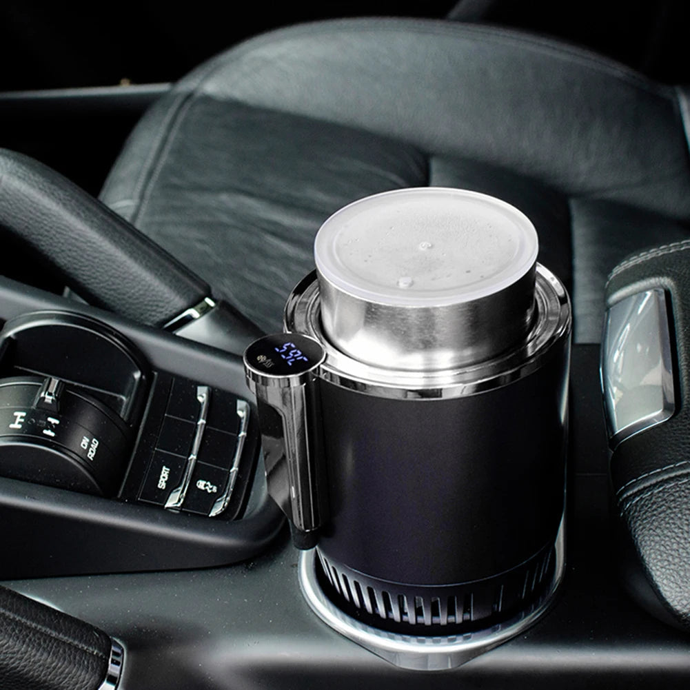 Smart 2 In 1 12V Car Cup Cooler Warmer with Temperature Display Mini Auto Refrigerator Drinks Cooling Heating Mug for Outdoor Tr WardBoyzPROShop