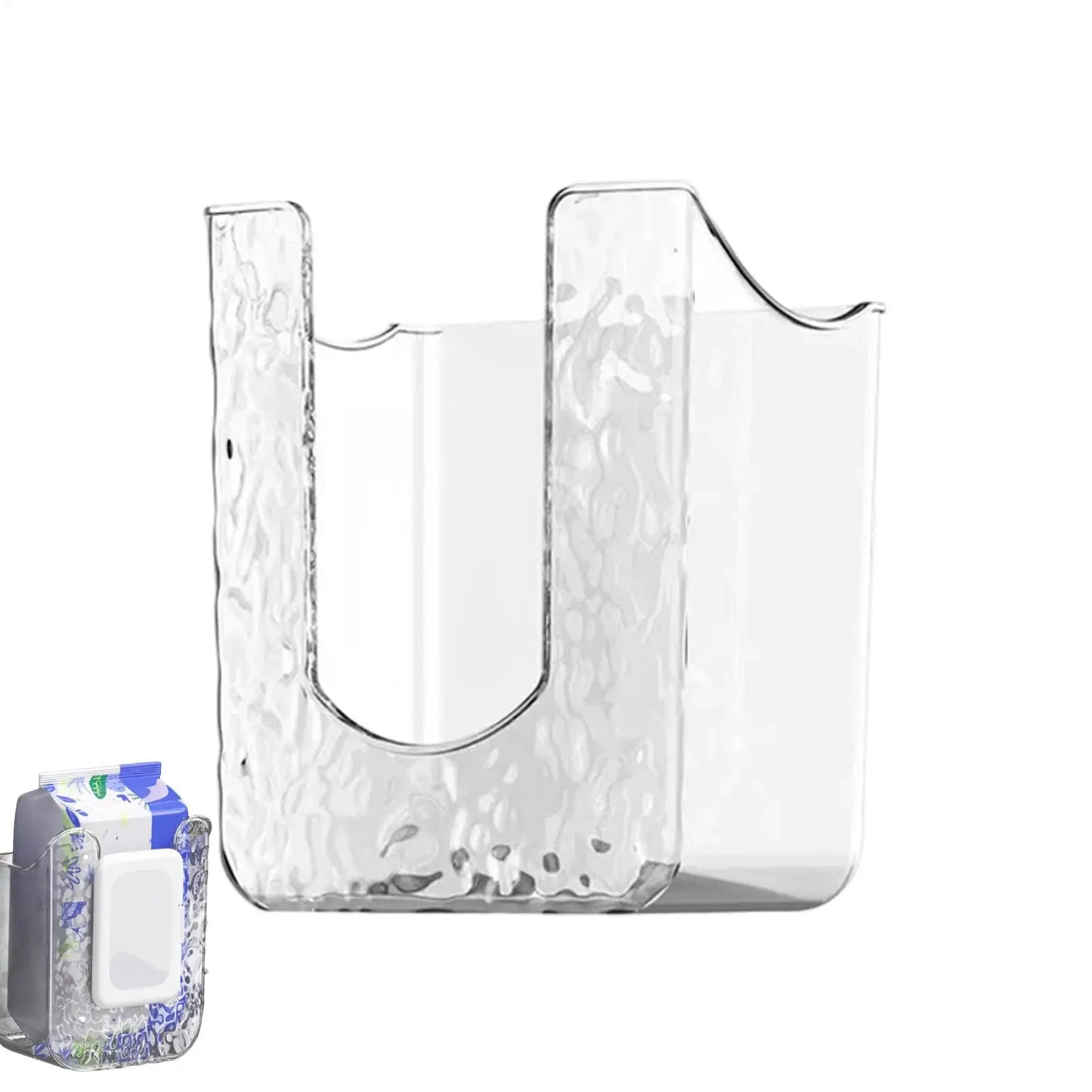 Tissue Box Bathroom Non Perforated Wall Mounted Wet Tissue Storage Box with Large Opening and Strong Load-bearing Capacity