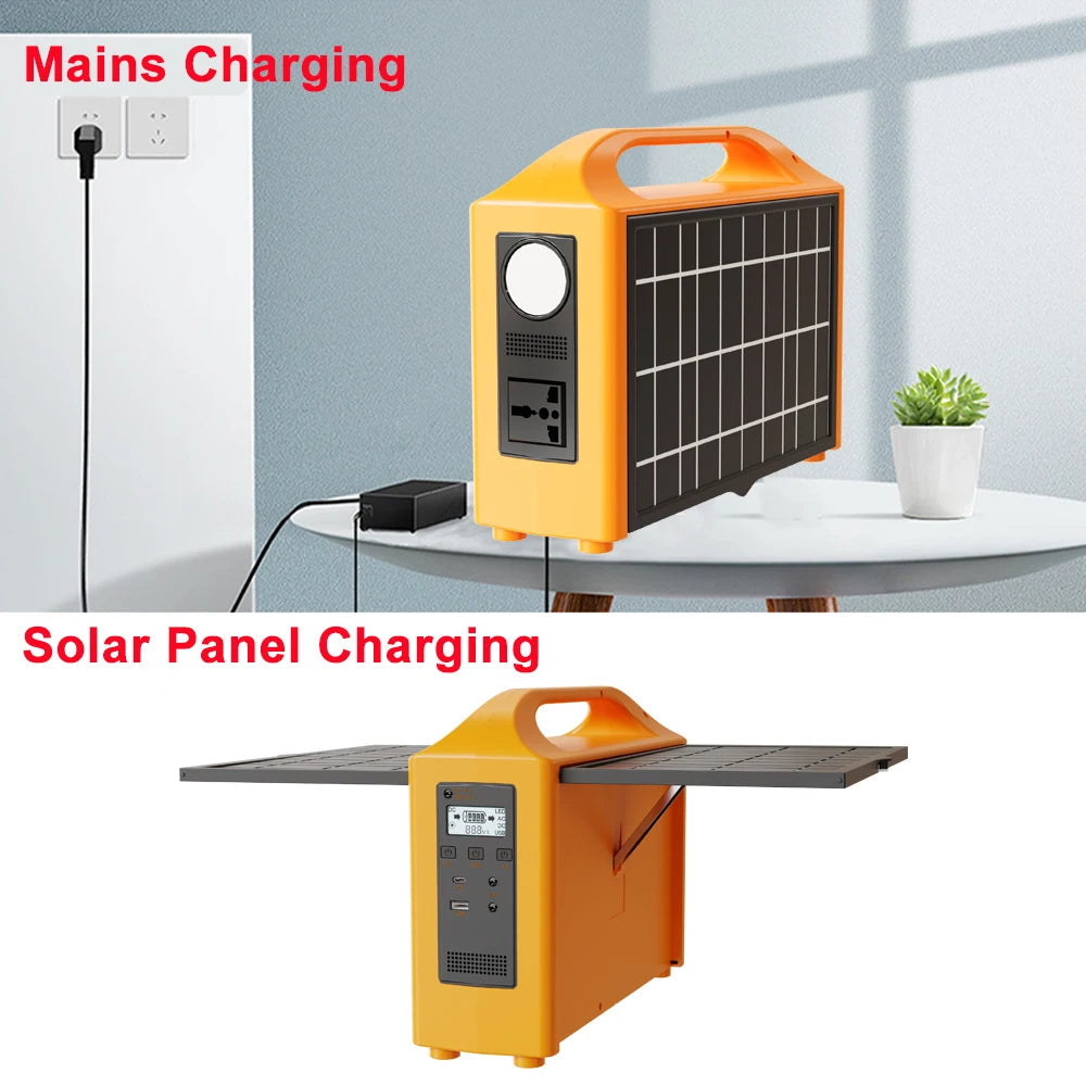 jsdsolar Portable Power Station 100W Solar Generator output AC 220V 110V LiFePO4 Power Bank UPS Power Plant For Outdoor Camping WardBoyzPROShop