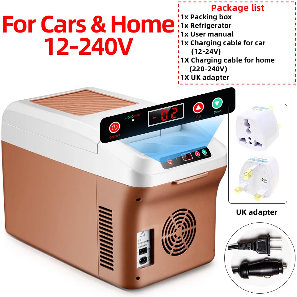 Yannice Mini Fridge Home Car Appliance Refrigerator Portable 15L Large Capacity Digital Display Super Cooling Box For Camping WardBoyzPROShop