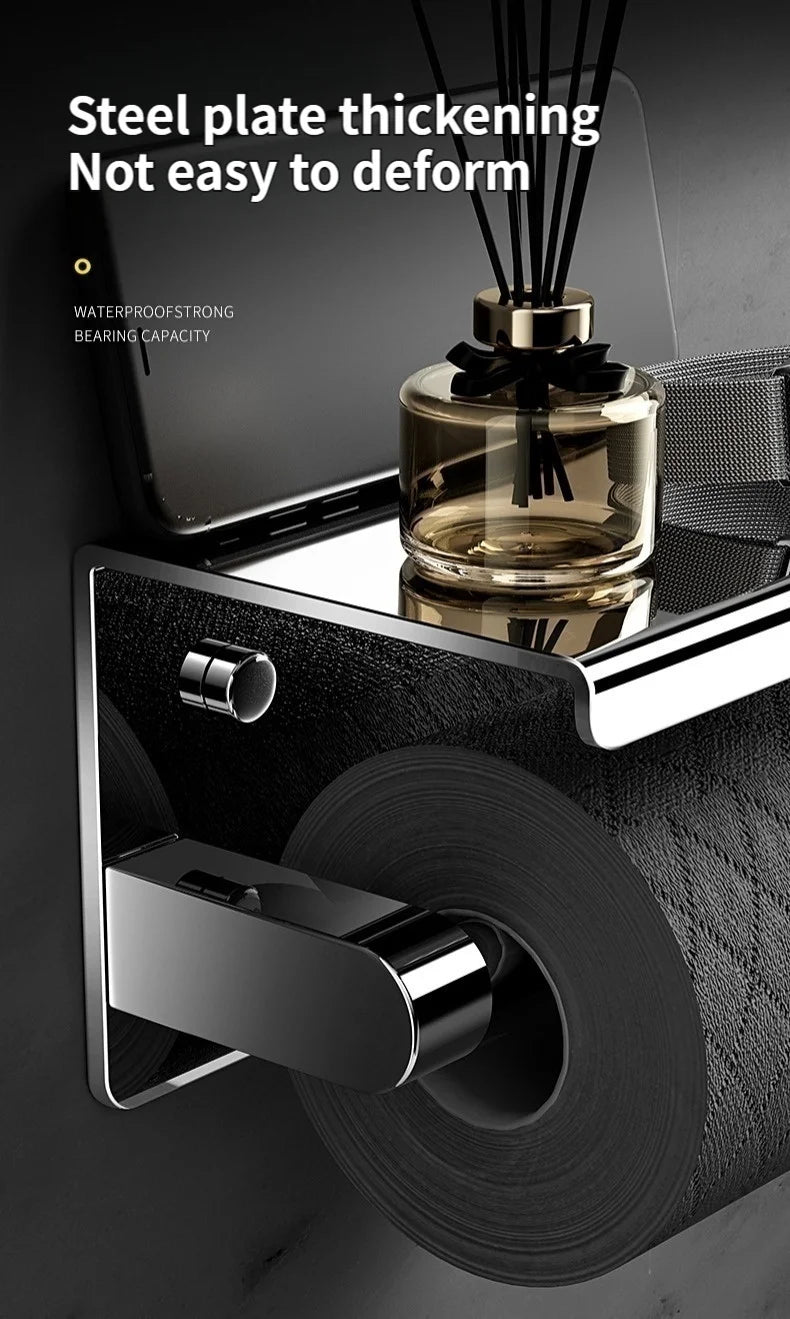 Bathroom Toilet Paper Holder 304 Stainless Steel Waterproof Roll Paper Box Tissue Box Holder Bathroom Hardware Accessories