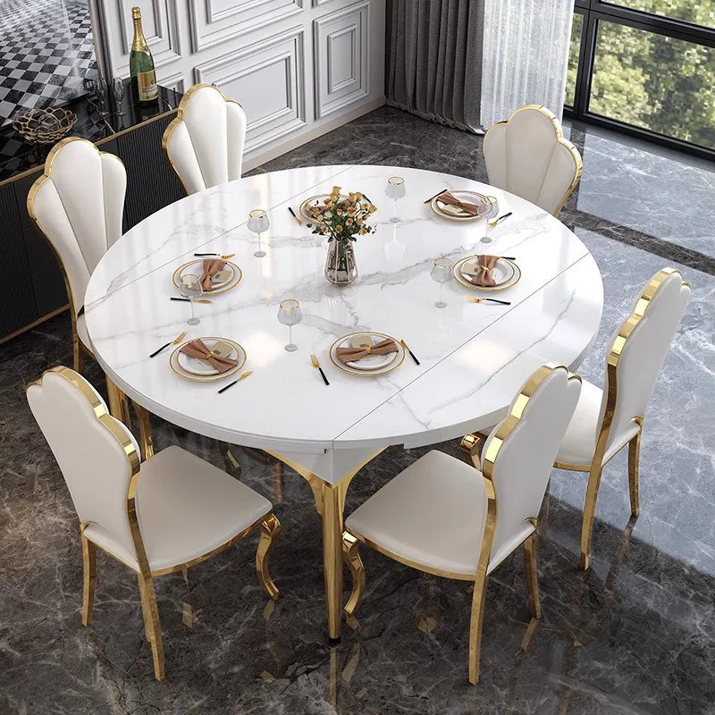 Beauty Luxury Dining Table Modern Simple Exquisite Glamour Dining Tables Trendy Classic Tavolo Pieghevole Home Furniture