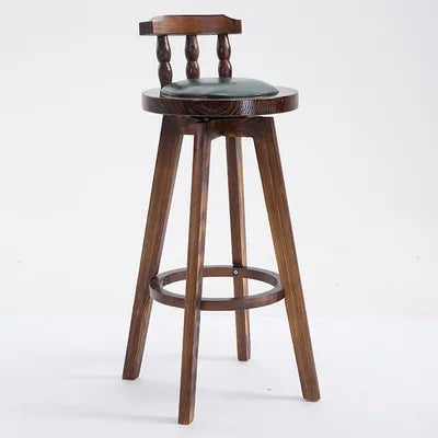 American Style Solid Wood round Bar Table Set Small High-Top Balcony Lounge Coffee Table