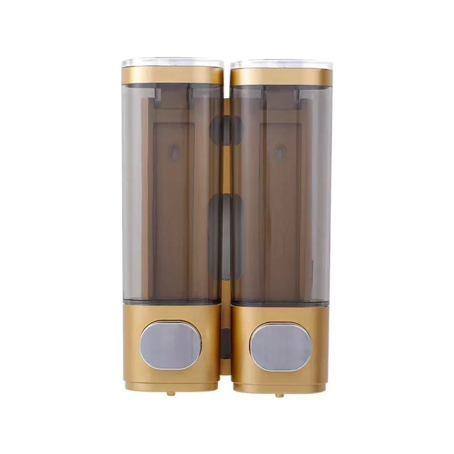 Wall Mounted 3 in 1 Soap Shower Gel Shampoo Conditioner Dispenser Set No Drill Required ABS Material for Bathroom Hotel Home