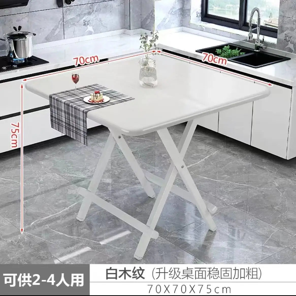Installation-free folding table rental room dining table simple stall table dormitory study table portable table stall square