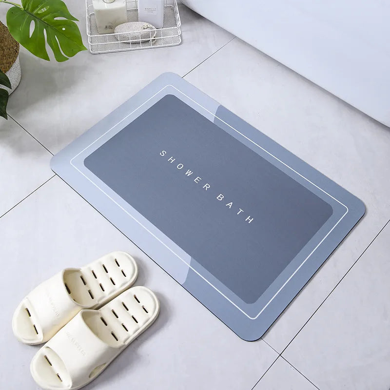 Absorbent Bathroom Bath Mat Anti-slip Shower Rug Diatom Ooze Bath Mats Kitchen Entrance Doormats Home Floormat Bathtub Carpet