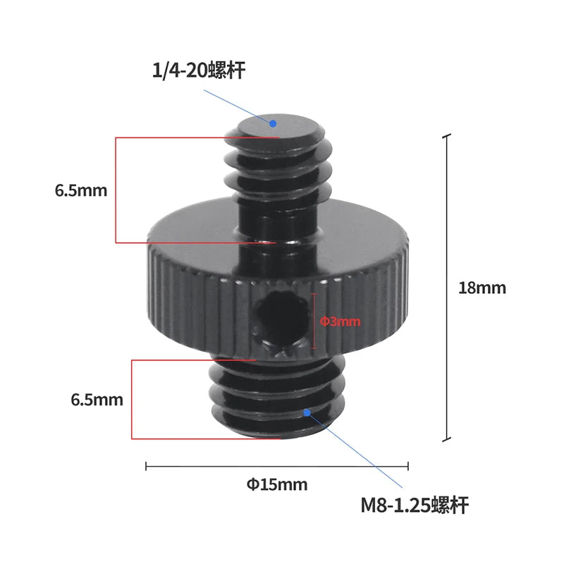 Conversion Screw 1/4 to 1/4 3/8" M4 M5 M6 M8 M10 Screw Projector Adapter DSLR Camera Tripod Ballhead Photography Fixing Mount