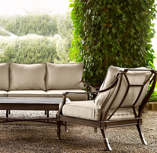 Luxury Outdoor Garden Outside Furniture Cast Design Most Durable Aluminum Sofa Set
