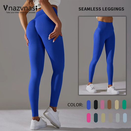 Vnazvnasi Seamless High Waist Sports Leggings for Fitness Yoga Pants Push Up Tights for Women Workout Clothes Sportswear Gym