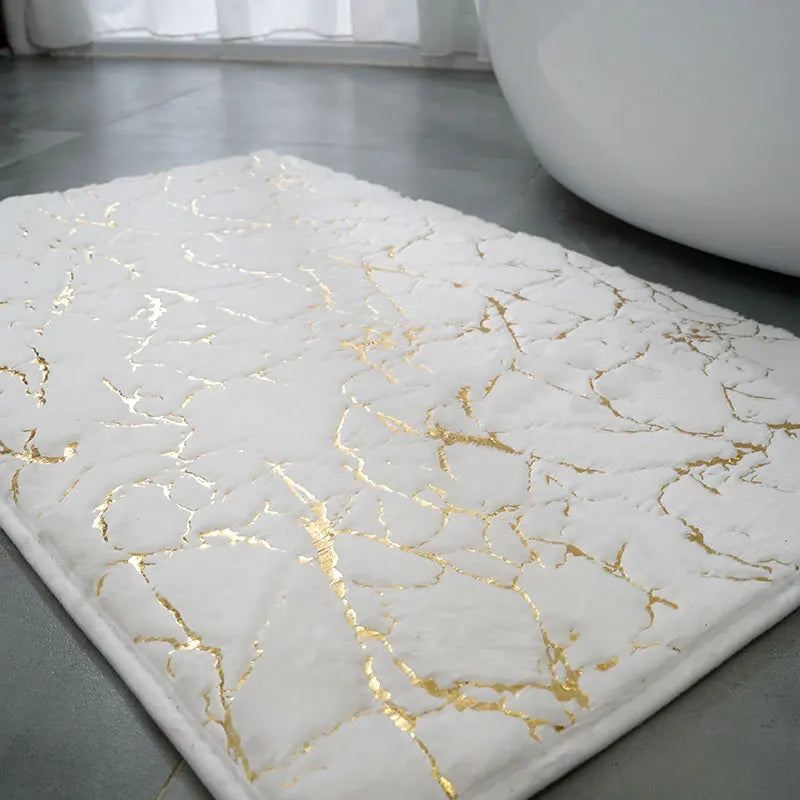 Bath Mat Modern Living Room Area Small Rug Washable Bedroom Doormat Bathroom Rectangle Non Slip Toilet Floor Faux Mat