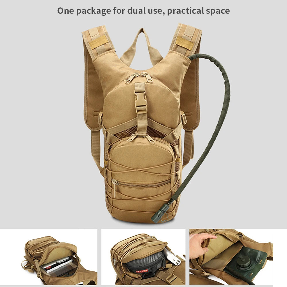 Tactical Hydration Pack Backpack Water-Proof 900D Polyester Ripstop Water Bag Water Bladder For Hiking Cycling Climbing Fishing