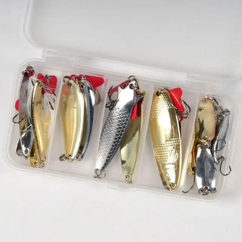Fishing Lure Kit 16 pcs sets Trolling Jigging Lure Metal Spoon For Bass Pike Crank Tackle Accessories With Box Wobblers Kit WardBoyzPROShop