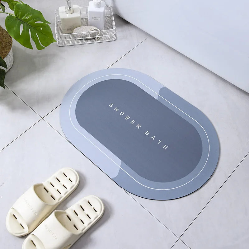 Absorbent Bathroom Bath Mat Anti-slip Shower Rug Diatom Ooze Bath Mats Kitchen Entrance Doormats Home Floormat Bathtub Carpet